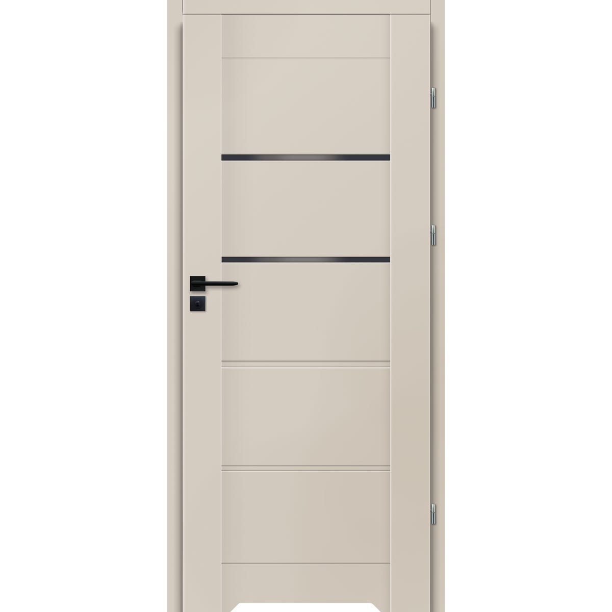 Drzwi wewnętrzne łazienkowe Vinci Nero Cashmere 90 prawe z podcięciem wentylacyjnym Voster