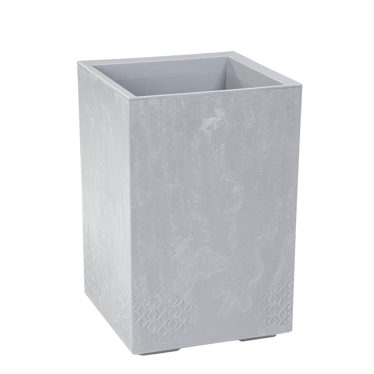 Donica plastikowa Karo Eco 39.8x39.8 cm szara Lamela