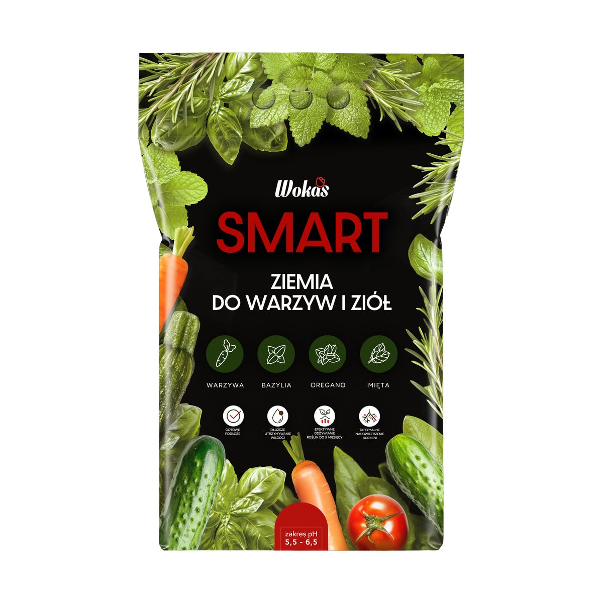 Wokas Ziemia do warzyw i ziół SMART 20l BIO