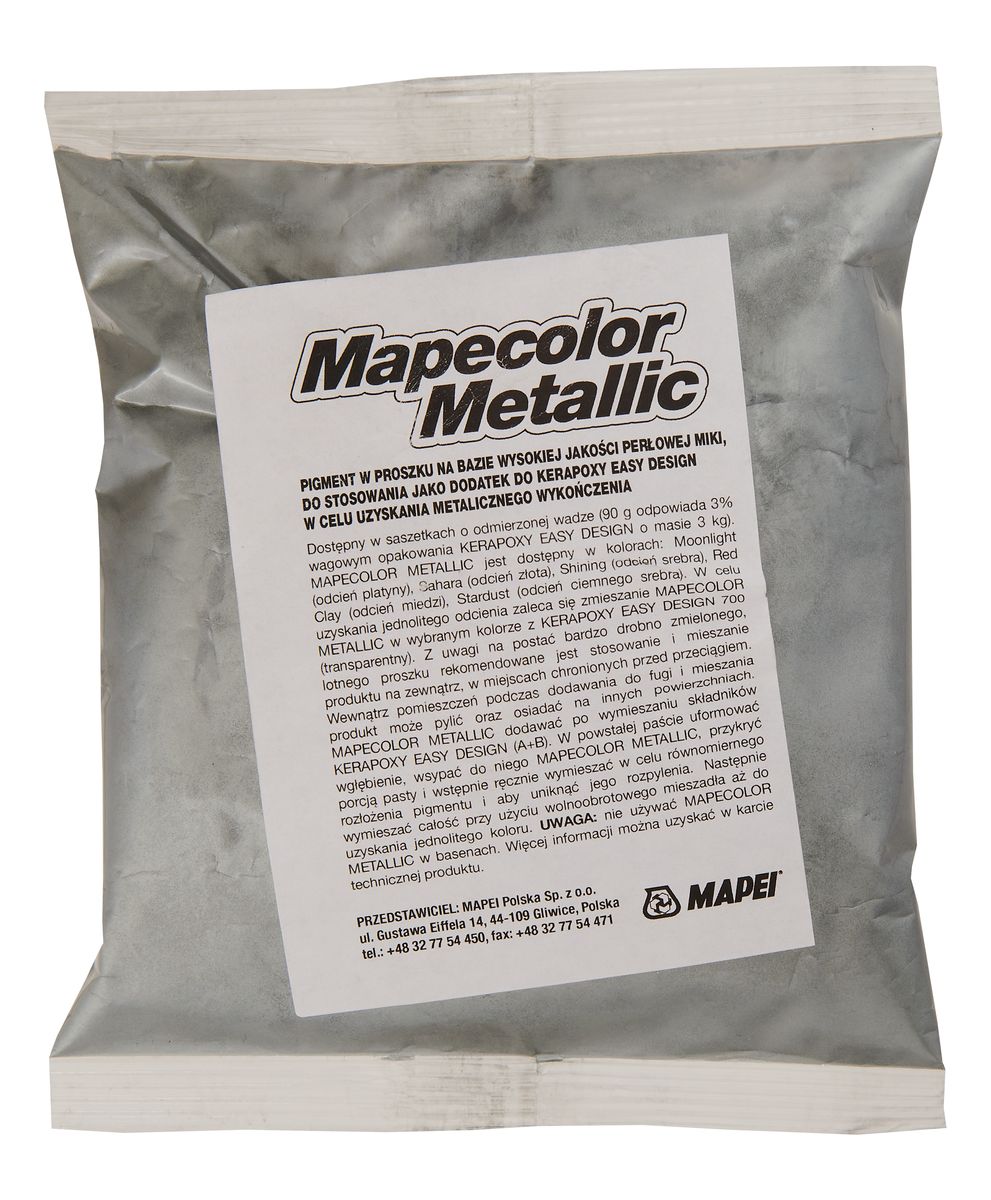 Pigment proszkowy 90g do fug epoksydowych Mapecolor Metallic Ciemne Srebrno Mapei