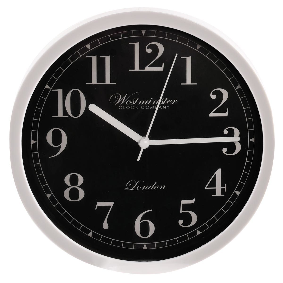 Zegar ścienny Trento śr. 22 cm czarno-biały
