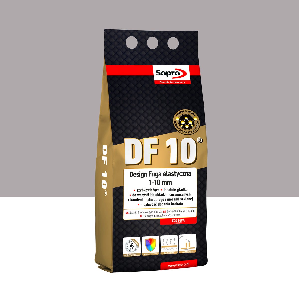 Fuga elastyczna DF10 Szara 17 2 kg Sopro