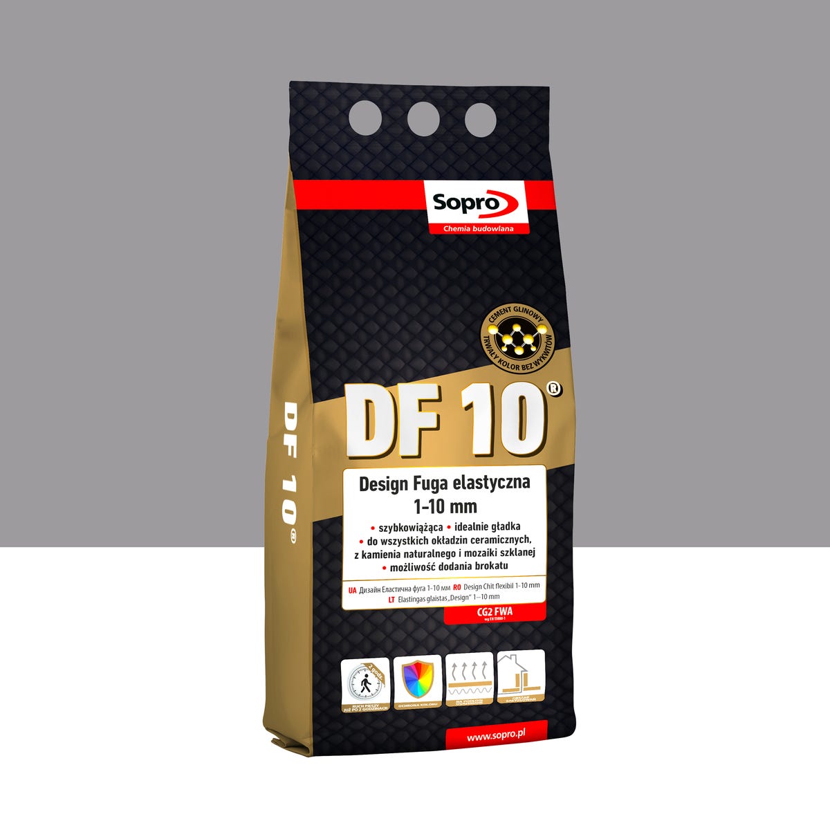 Fuga elastyczna DF10 Szara 15 2 kg Sopro