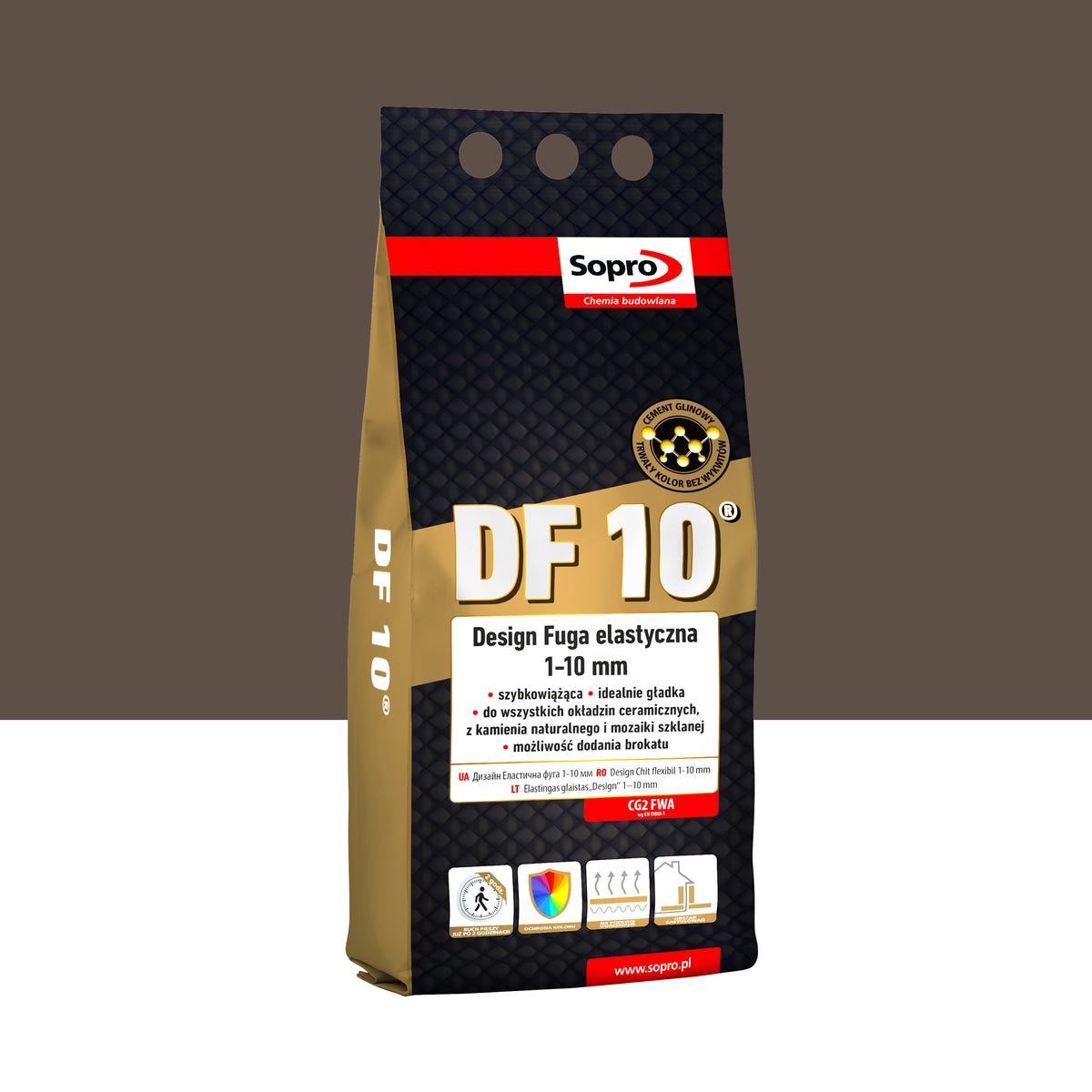 Fuga elastyczna DF10 Brąz 59 2 kg Sopro