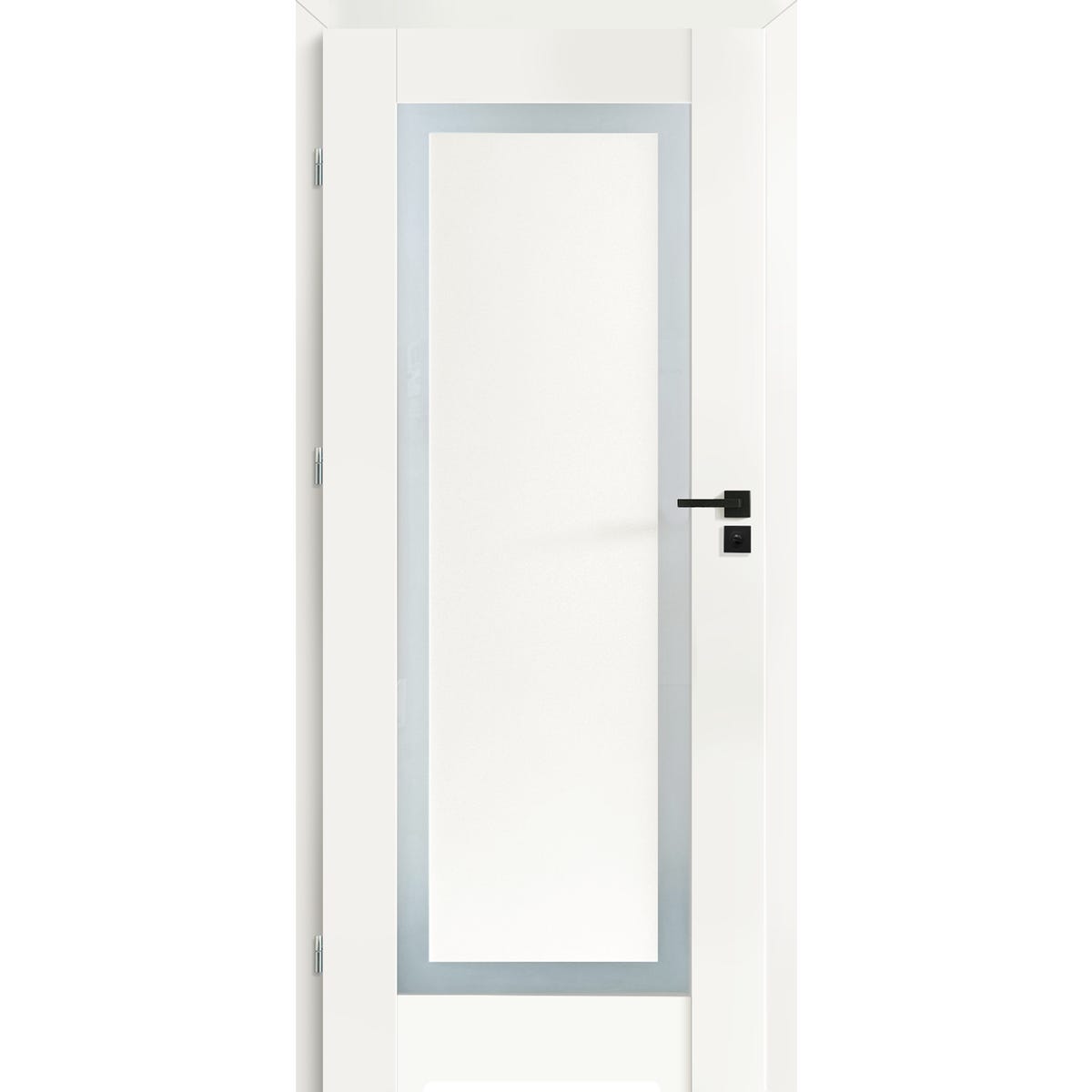 Drzwi wewnętrzne łazienkowe Esento białe 80 lewe z podcięciem wentylacyjnym
