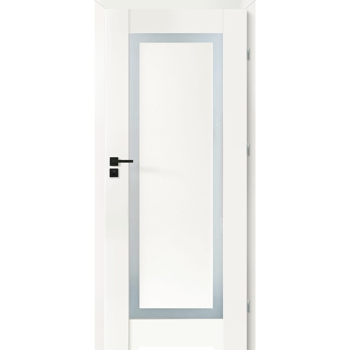 Drzwi wewnętrzne łazienkowe Esento białe 80 prawe z podcięciem wentylacyjnym