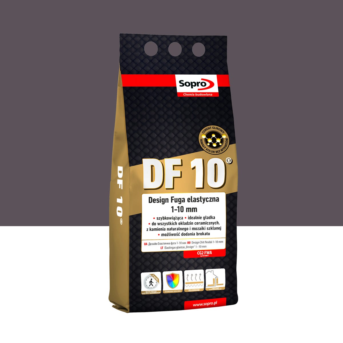 Fuga elastyczna DF10 Szara 64 2 kg Sopro