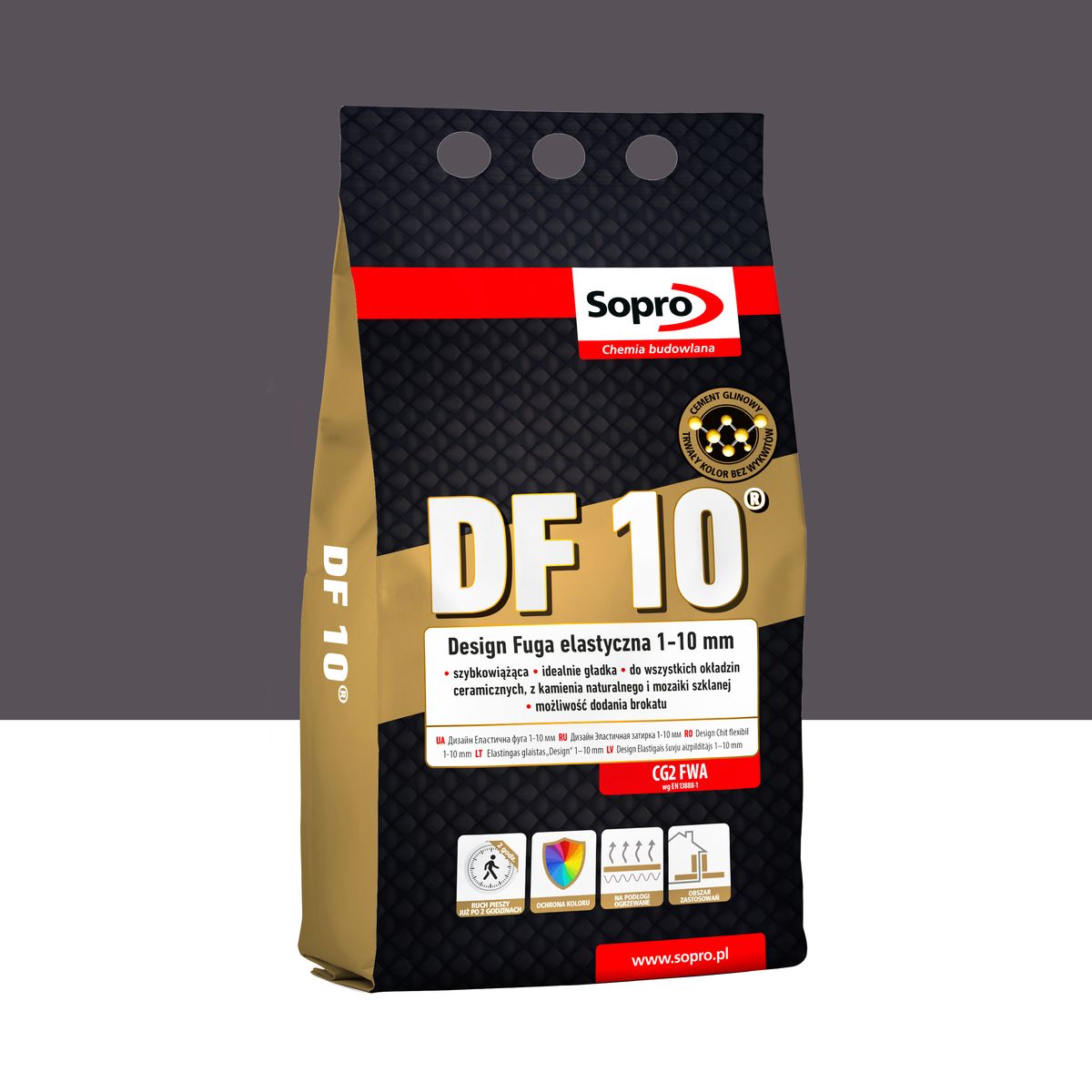 Fuga elastyczna DF10 Antracytowa 66 4 kg Sopro