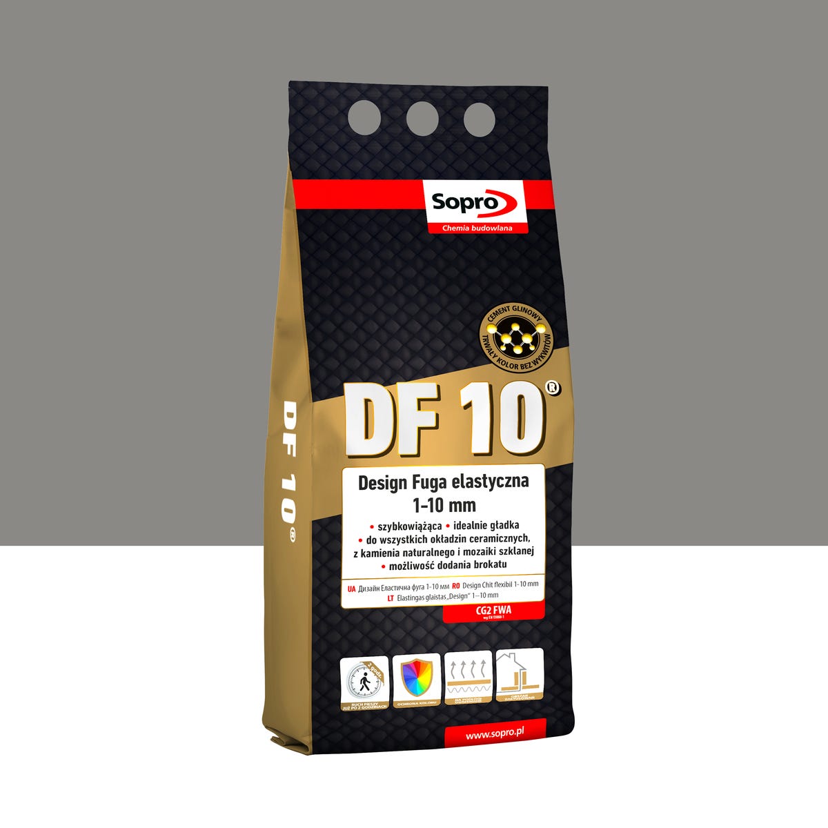 Fuga elastyczna DF10 Szara 22 2 kg Sopro
