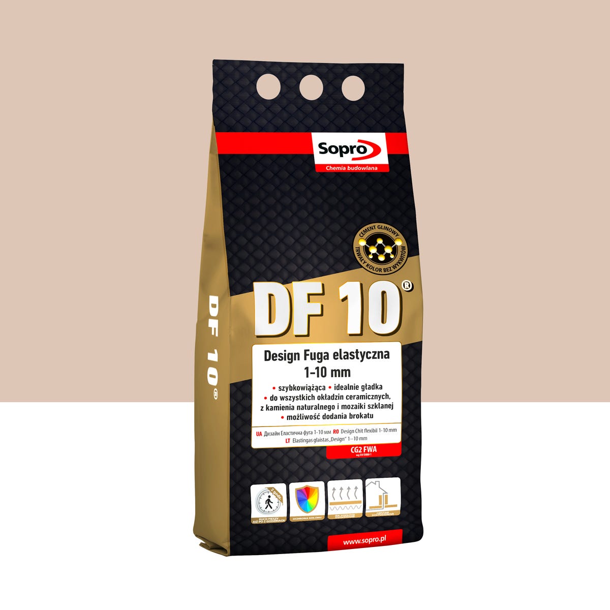 Fuga elastyczna DF10 Beż 34 2 kg Sopro