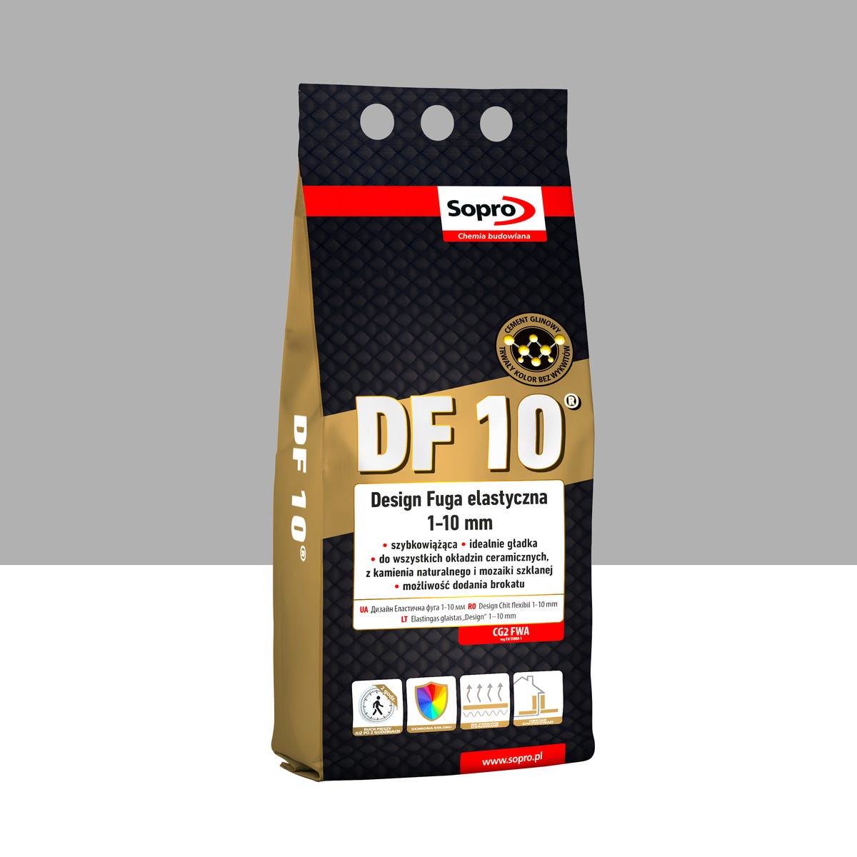 Fuga elastyczna DF10 Szara 77 2 kg Sopro