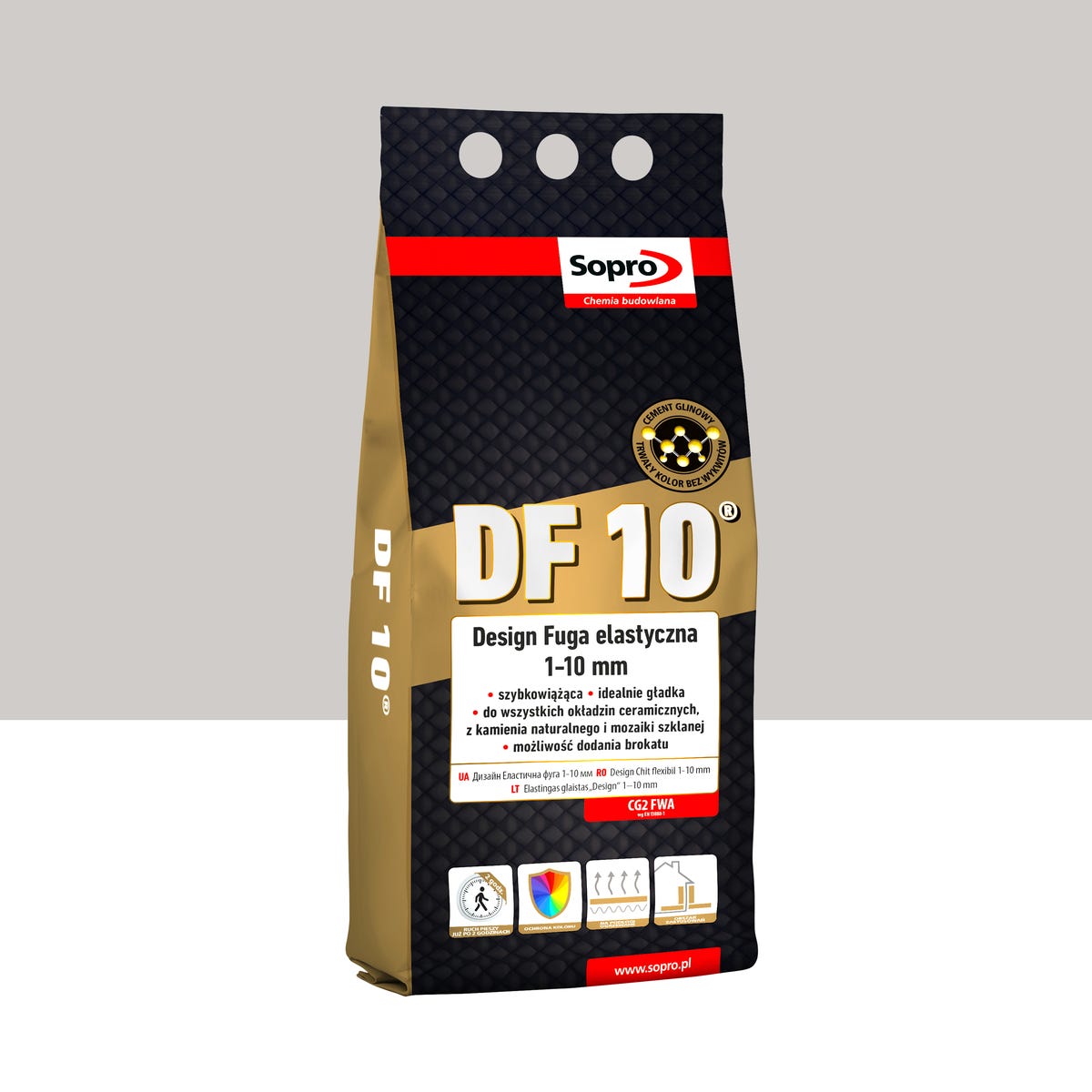 Fuga elastyczna DF10 Szara 72 2 kg Sopro