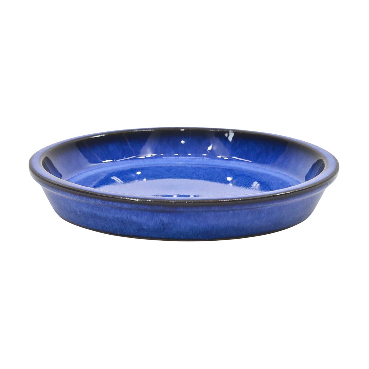 Cermax Podstawka  pod doniczkę ceramiczna śr. 22 cm niebieska