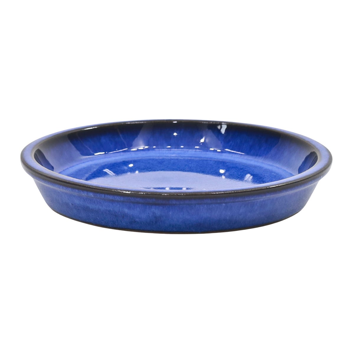 Cermax Podstawka  pod doniczkę ceramiczna śr. 28 cm niebieska