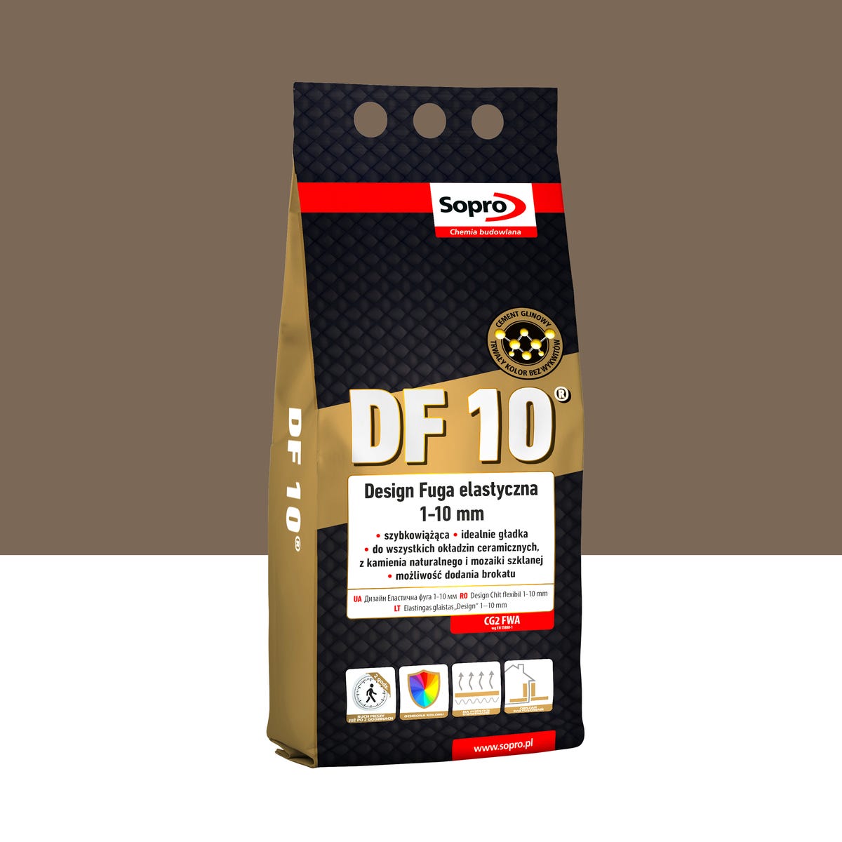 Fuga elastyczna DF10 Brąz 58 2 kg Sopro