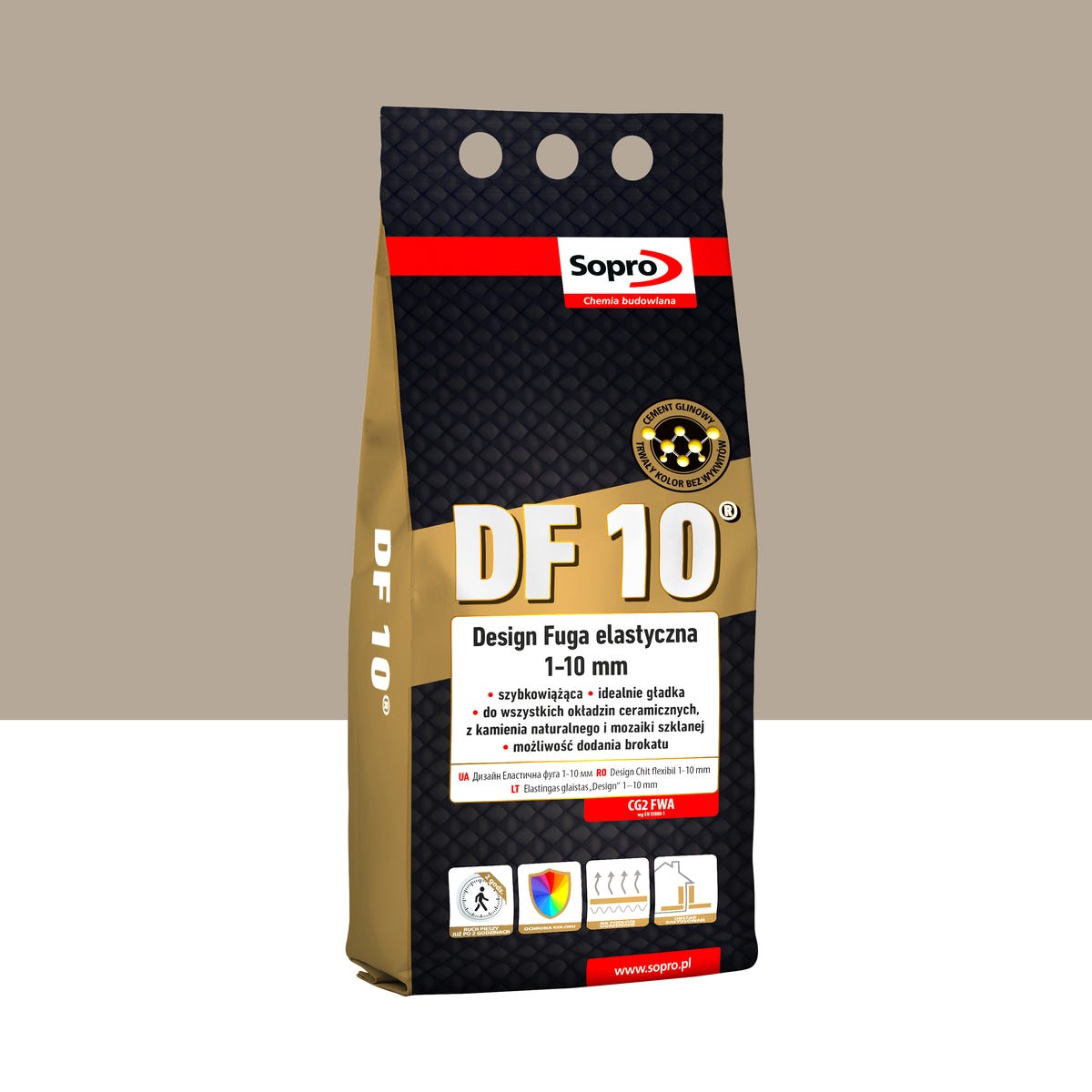 Fuga elastyczna DF10 Beż 24 2 kg Sopro