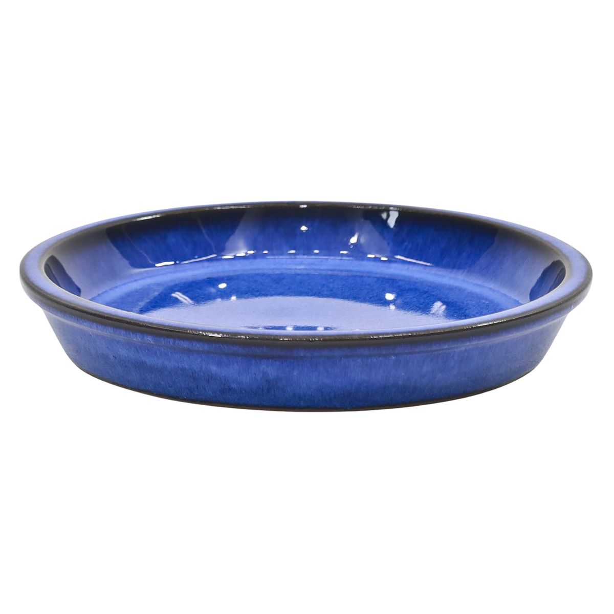 Cermax Podstawka  pod doniczkę ceramiczna śr. 32 cm niebieska
