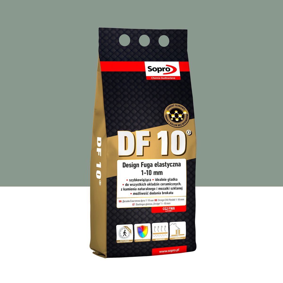 Fuga elastyczna DF10 zielona Eukaliptusowa 47 2 kg Sopro