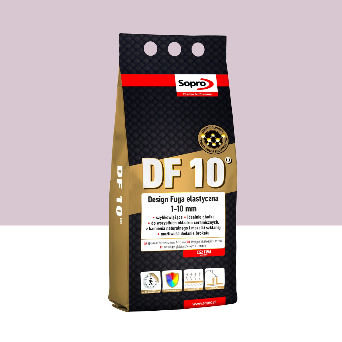 Fuga elastyczna DF10 Pudrowy Róż 75 2 kg Sopro