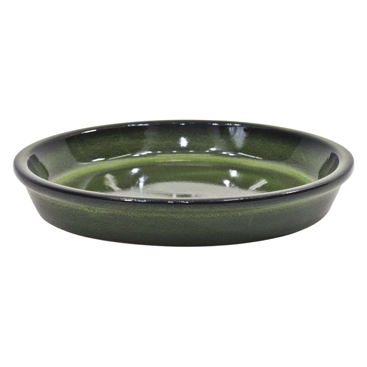 Cermax Podstawka  pod doniczkę ceramiczna śr. 32 cm zielona