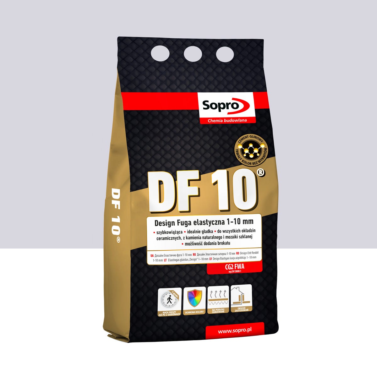 Fuga elastyczna DF10 Jasnoszara 16 4 kg Sopro