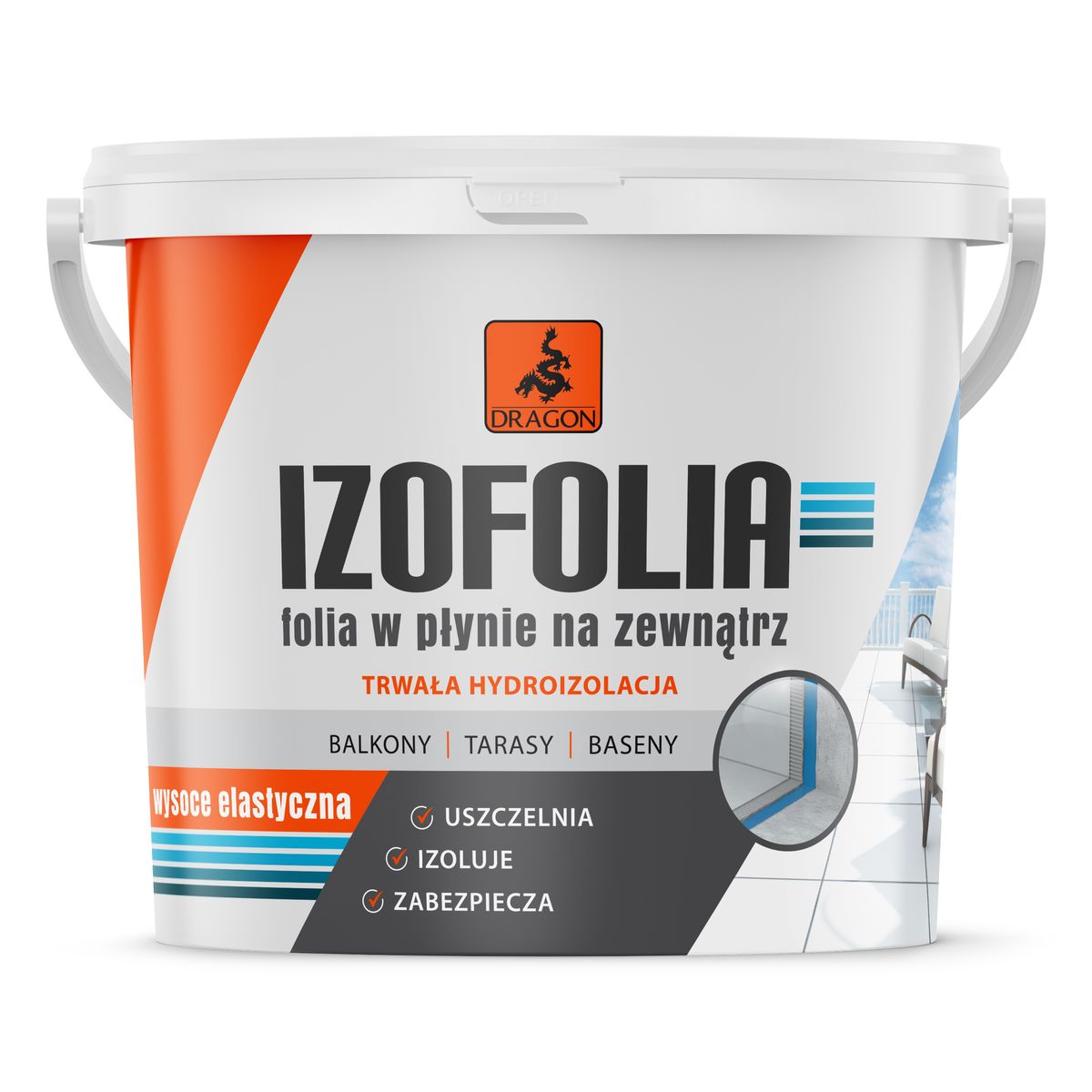 Folia uszczelniająca w płynie Izofolia zewnętrzna Dragon 4.5 kg