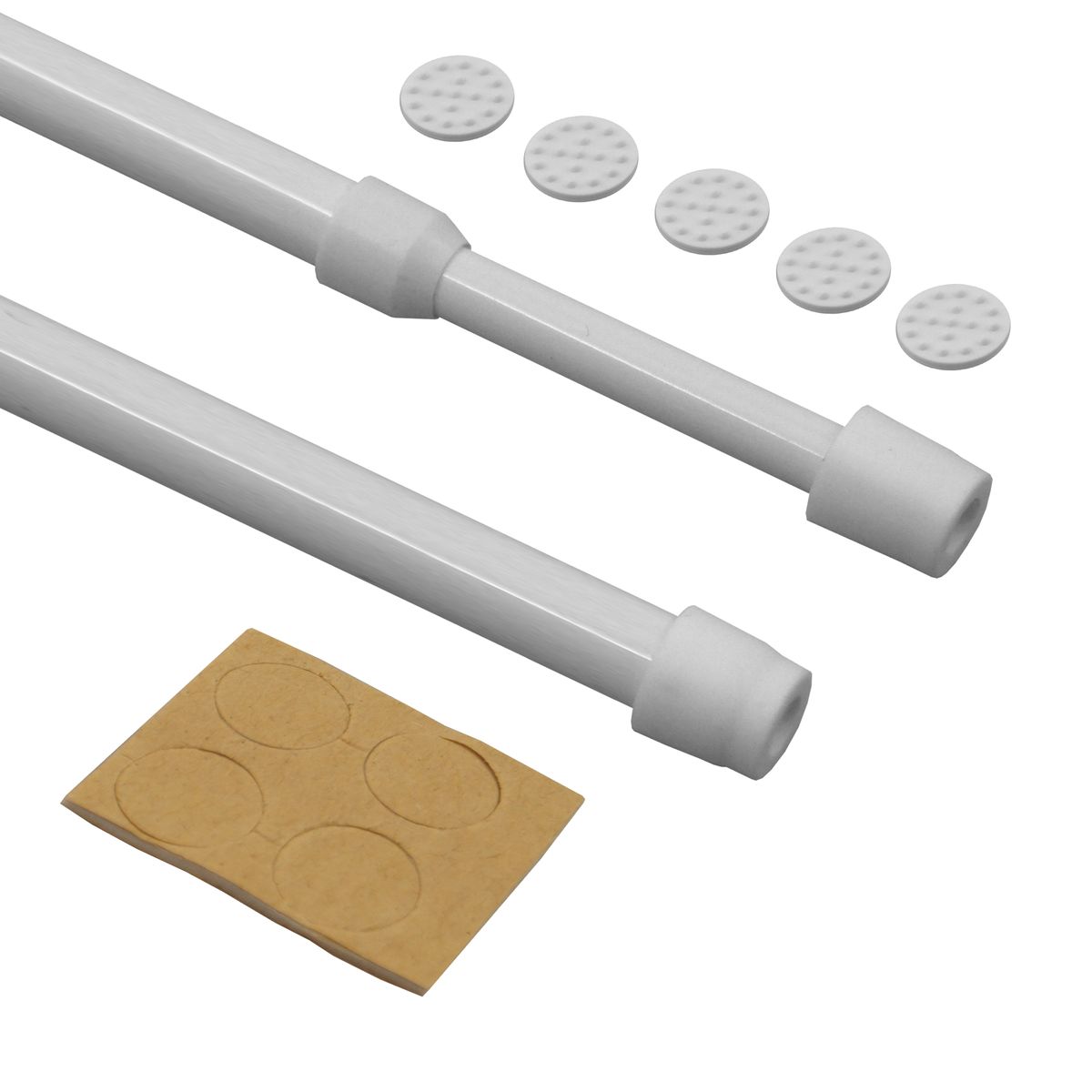 Karnisz 2 pręty do zazdrostki średnica 8 cm 45-65 cm biały GARDINIA