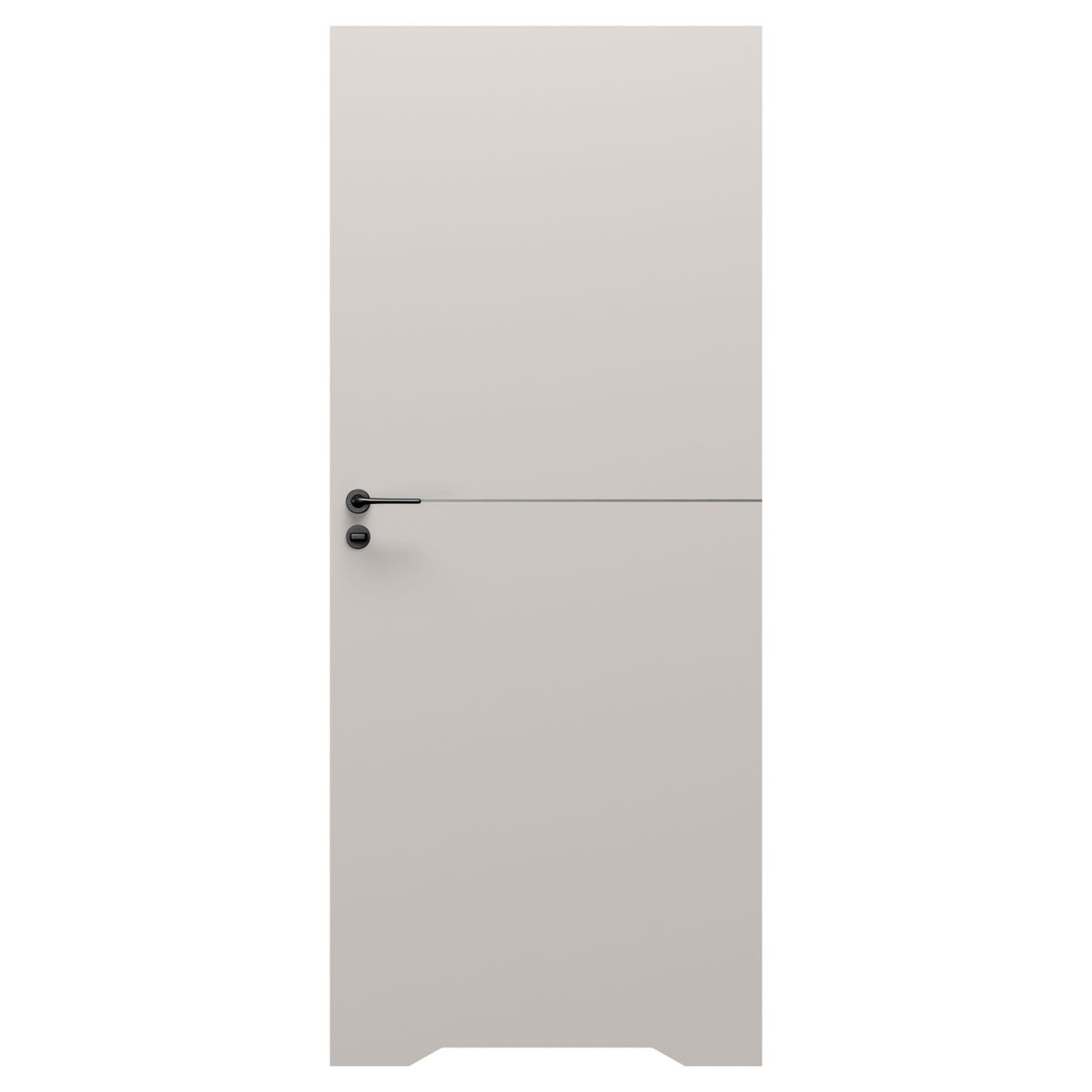 Drzwi wewnętrzne bezprzylgowe łazienkowe pełne Uni Kolor F1 Kaszmir z podcięciem wentylacyjnym 80 prawe Porta