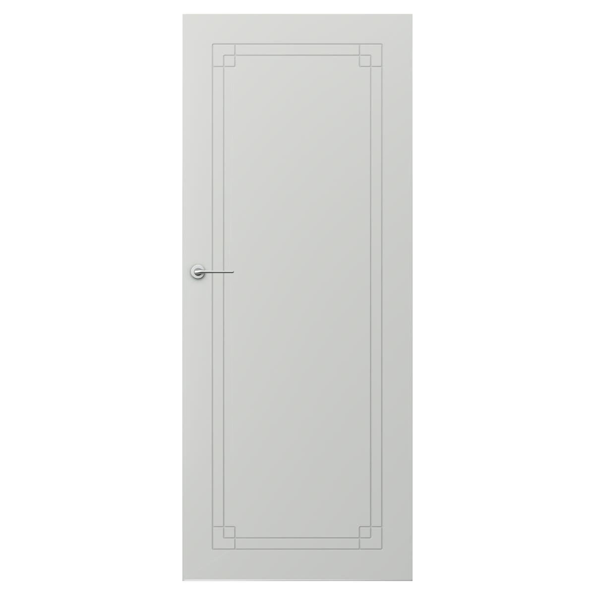 Porta Drzwi wewnętrzne bezprzylgowe pokojowe pełne Art Deco 7 90 prawe szare