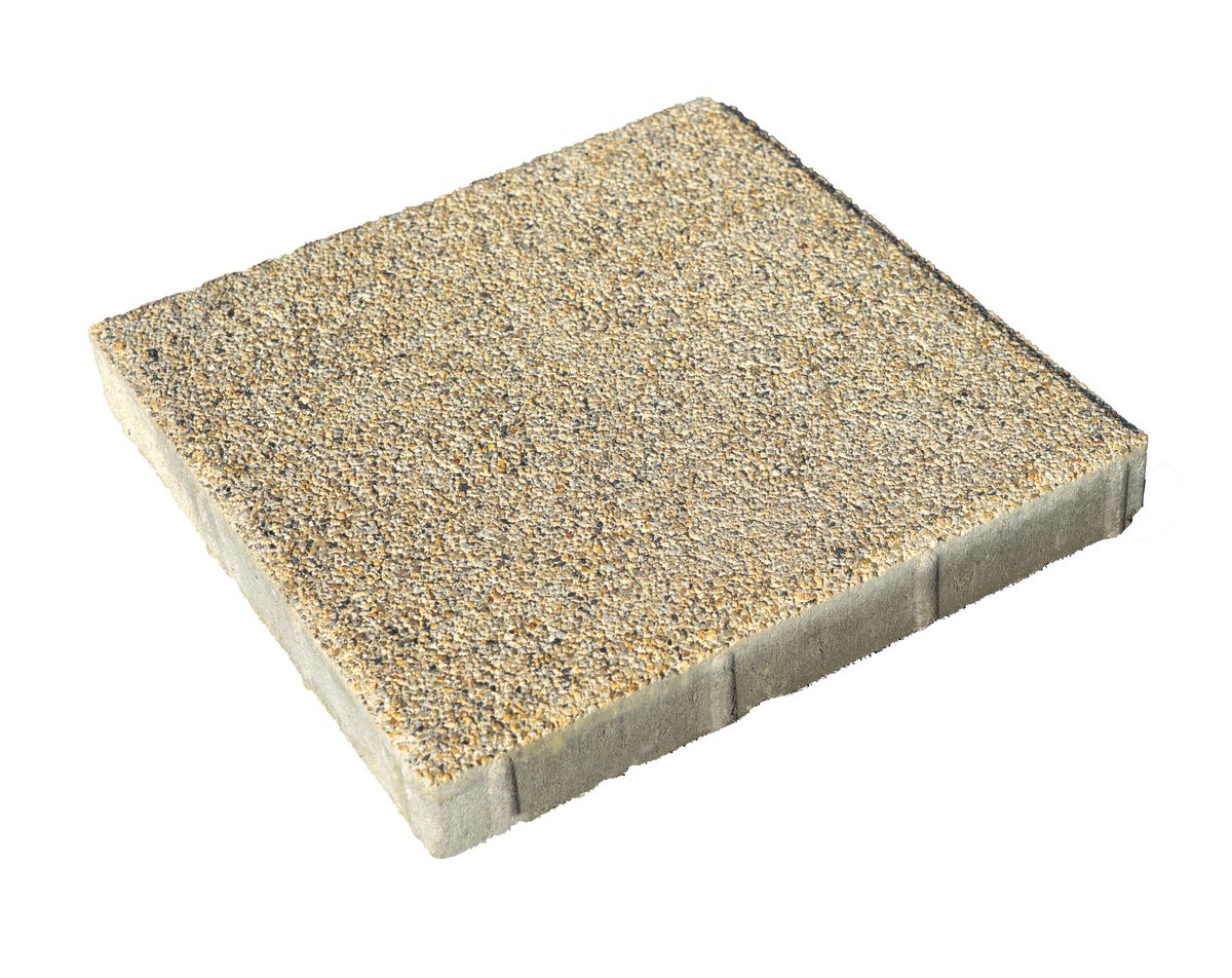 Płyta chodnikowa płukana 35x35x5 cm Żółta Bruk-Bet