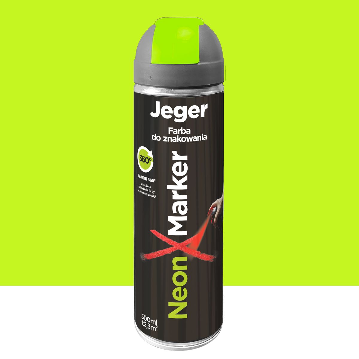 Farba do znakowania w sprayu Fluo zółta 500 ml Jeger