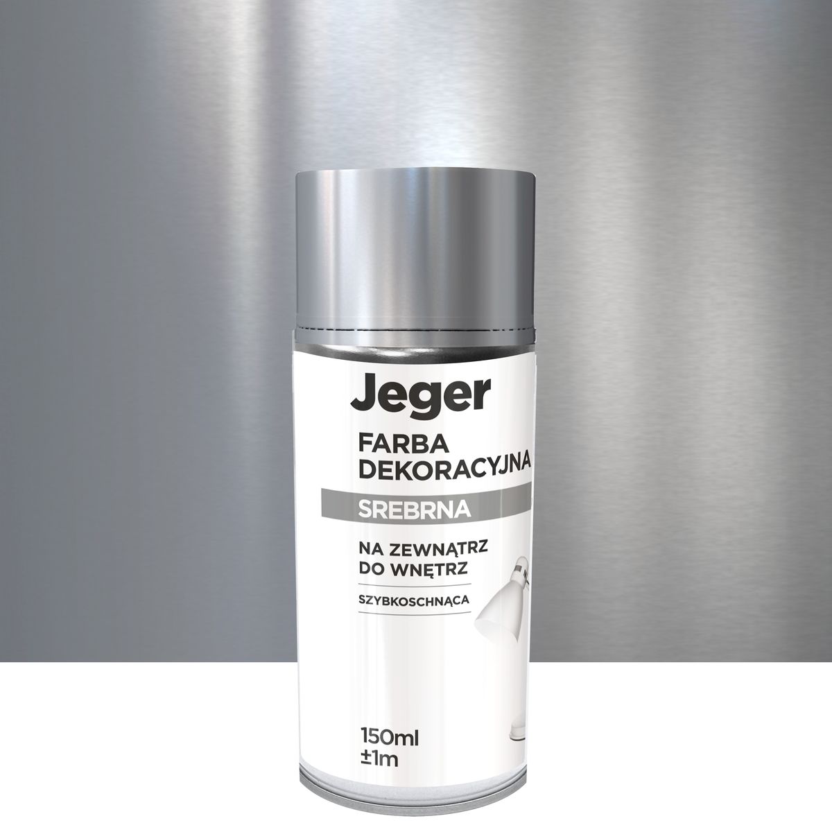 Farba dekoracyjna w sprayu srebrna 150 ml Jeger
