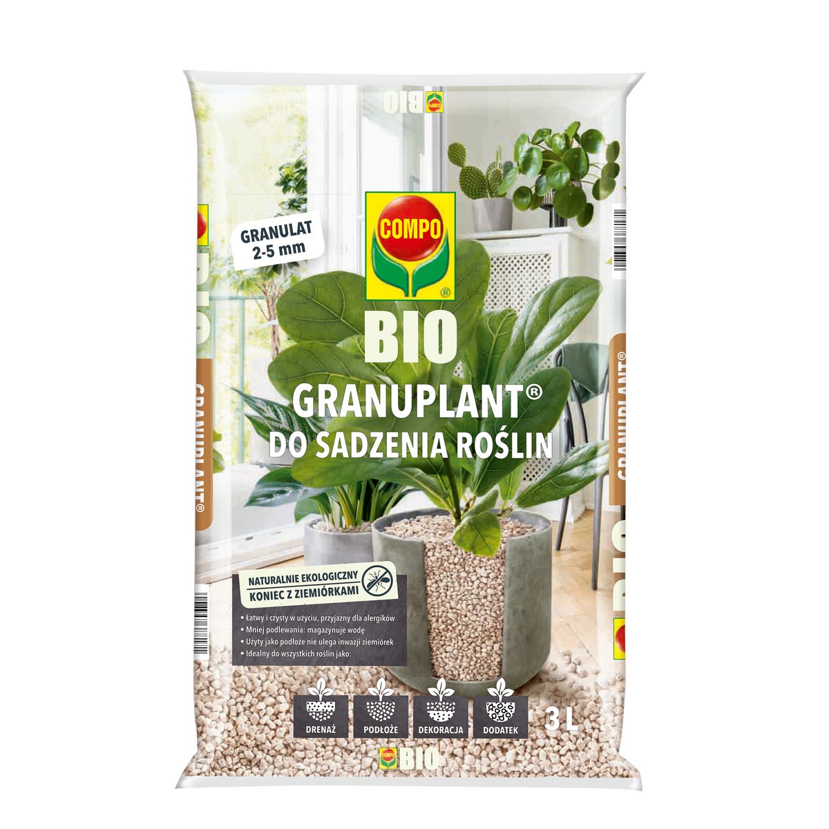 Compo Bio granulat do sadzenia grys 2-5mm 3l