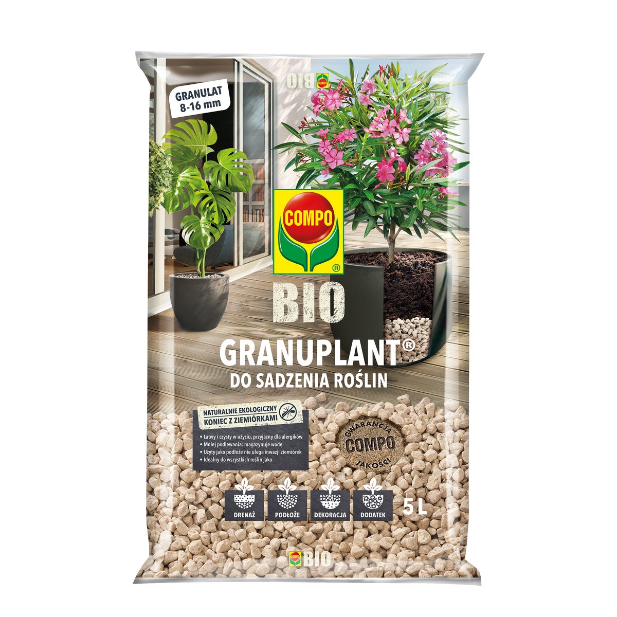 Compo Bio granulat do sadzenia grys 8-16mm 5l