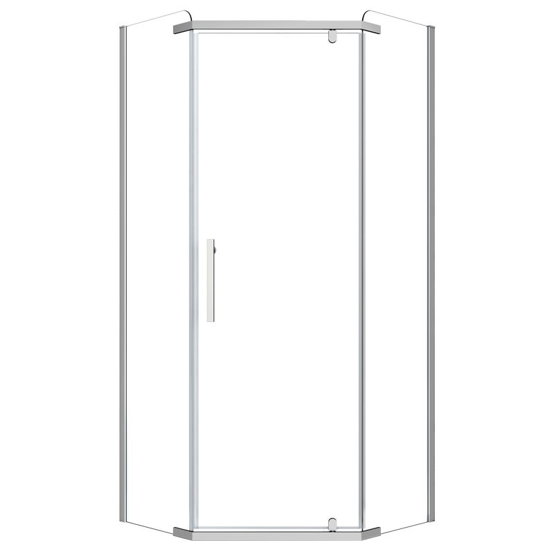 Kabina prysznicowa pięciokątna Rubi Grey 90 x 90 x 195 cm gun metal Liveno
