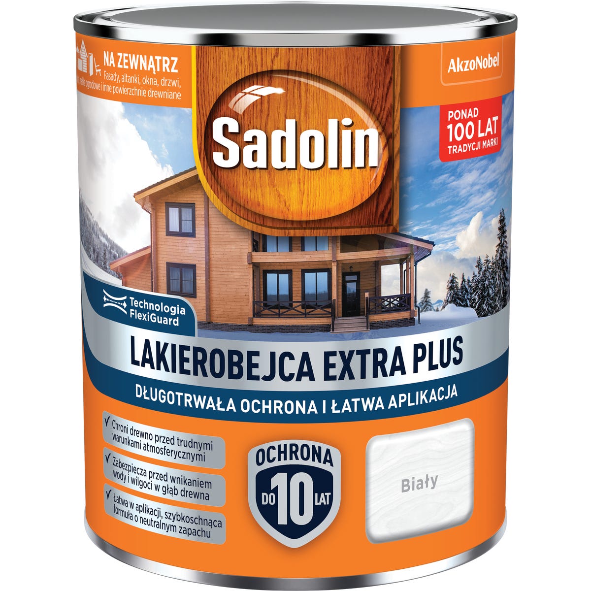 Lakierobejca Extra Plus Biała 0.7 l Sadolin