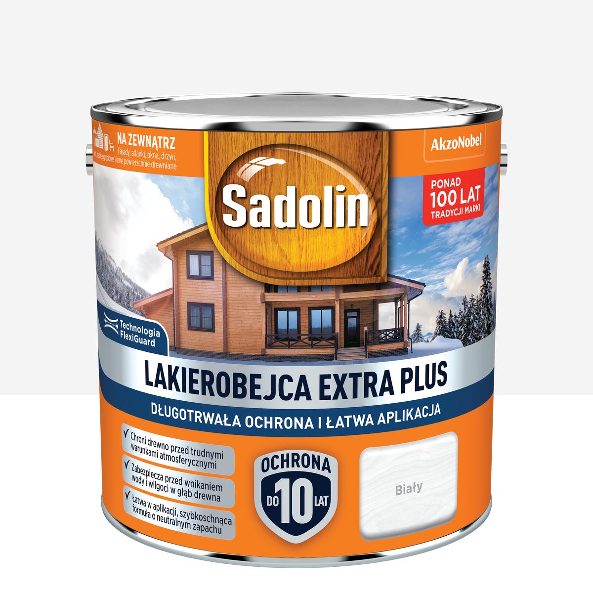 Lakierobejca Extra Plus Biała 2.5 l Sadolin