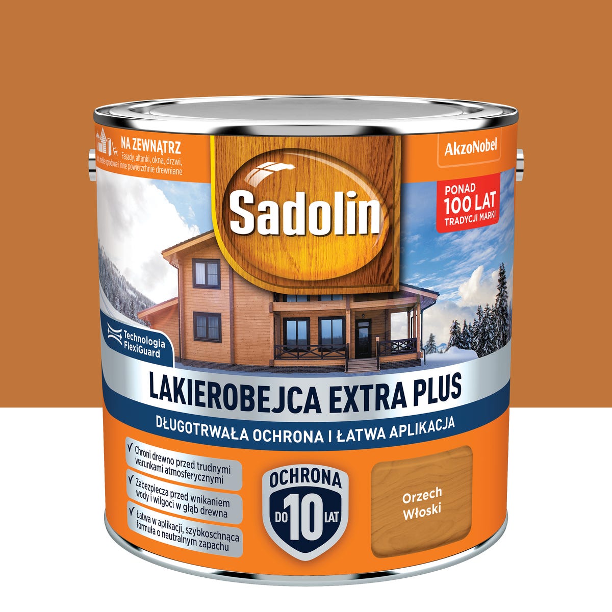 Lakierobejca Extra Plus Orzech włoski 2.5 l Sadolin