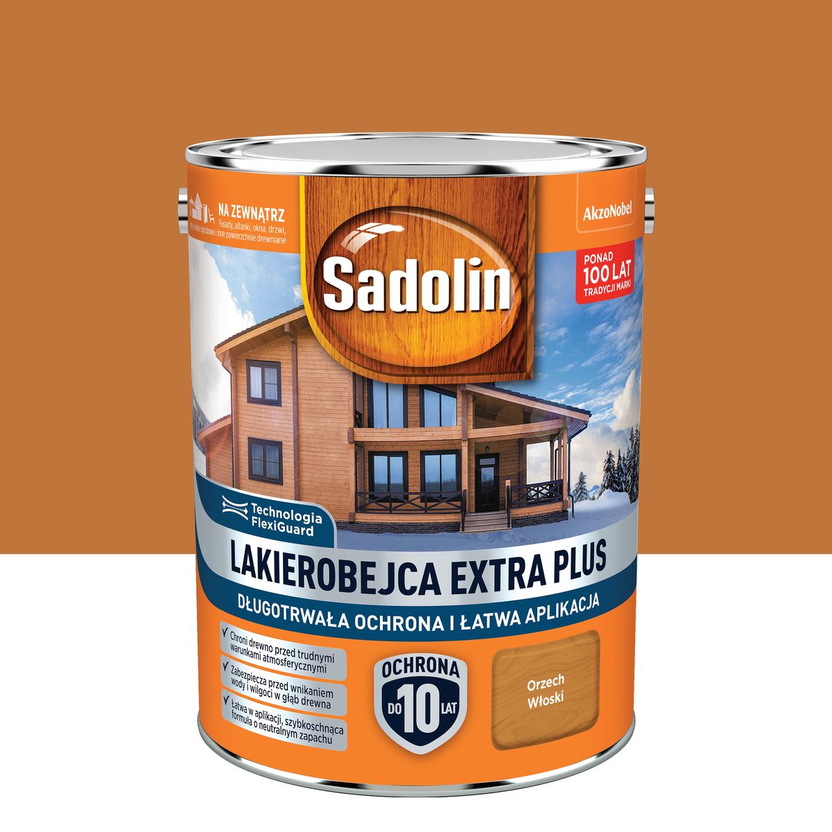 Lakierobejca Extra Plus Orzech włoski 4.5 l Sadolin