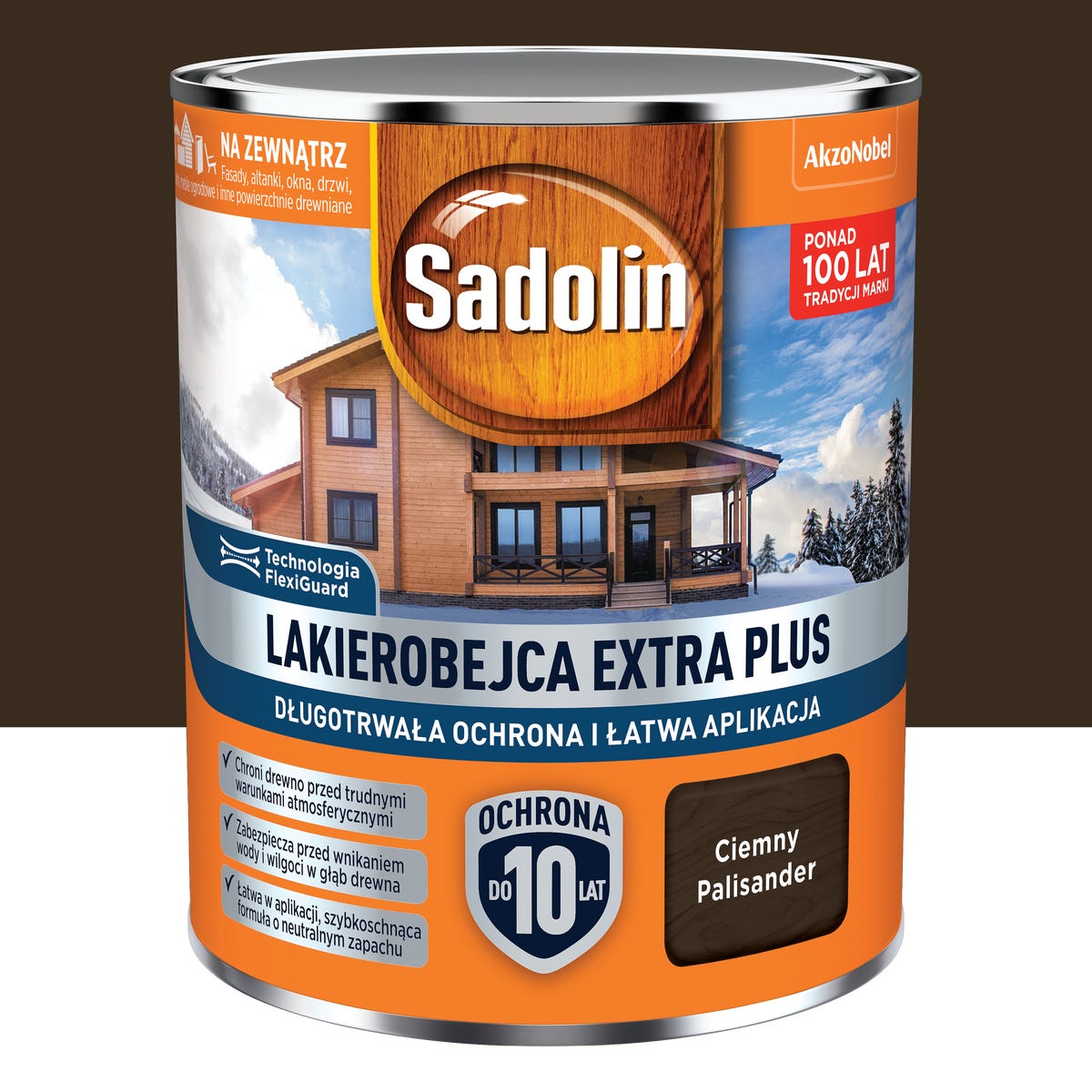 Lakierobejca Extra Plus Ciemny palisander 0.7 l Sadolin
