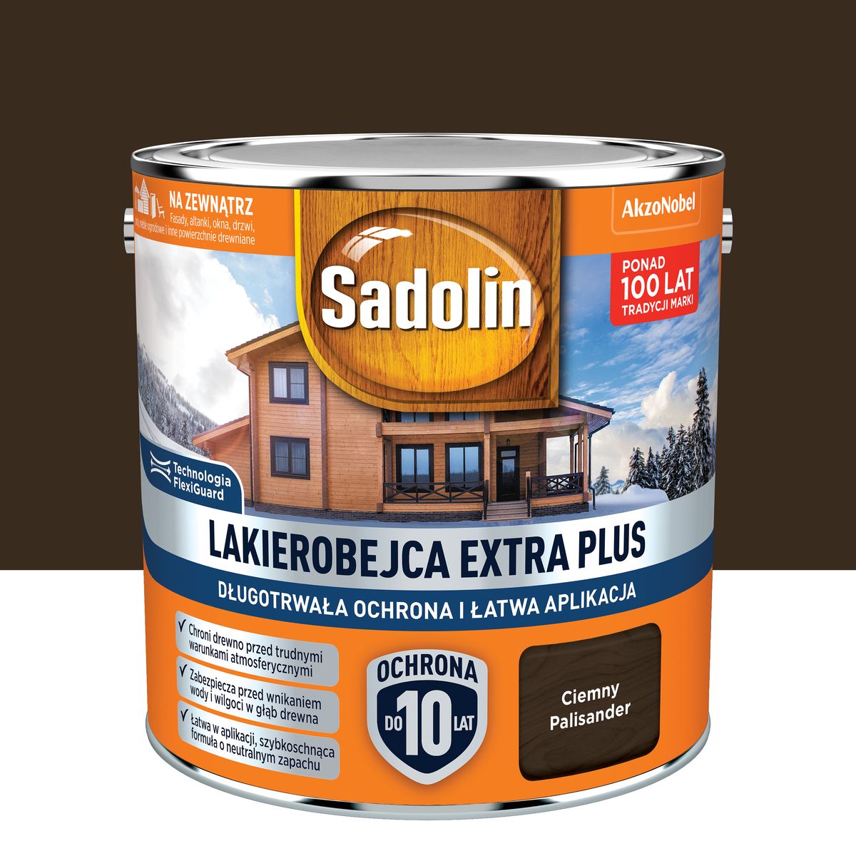 Lakierobejca Extra Plus Ciemny palisander 2.5 l Sadolin