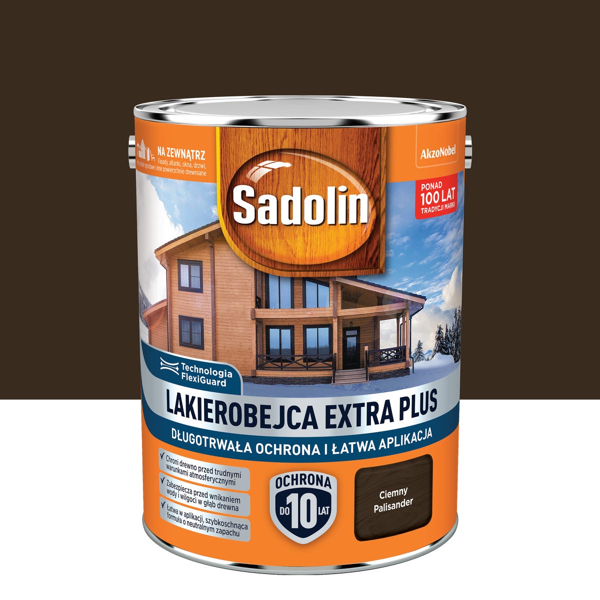 Lakierobejca Extra Plus Ciemny palisander 4.5 l Sadolin