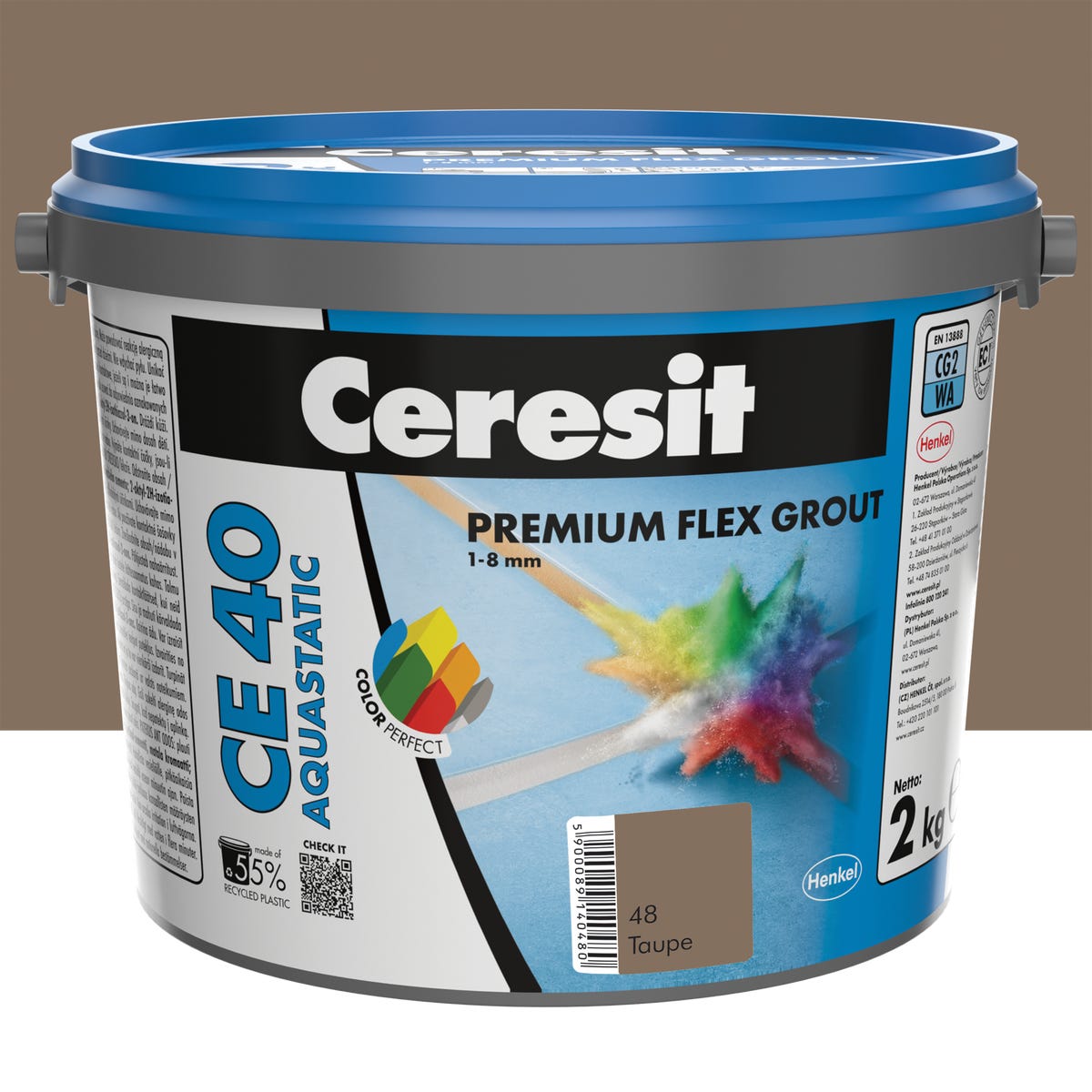 Fuga elastyczna wodoodporna Taupe 48 2 kg Ceresit