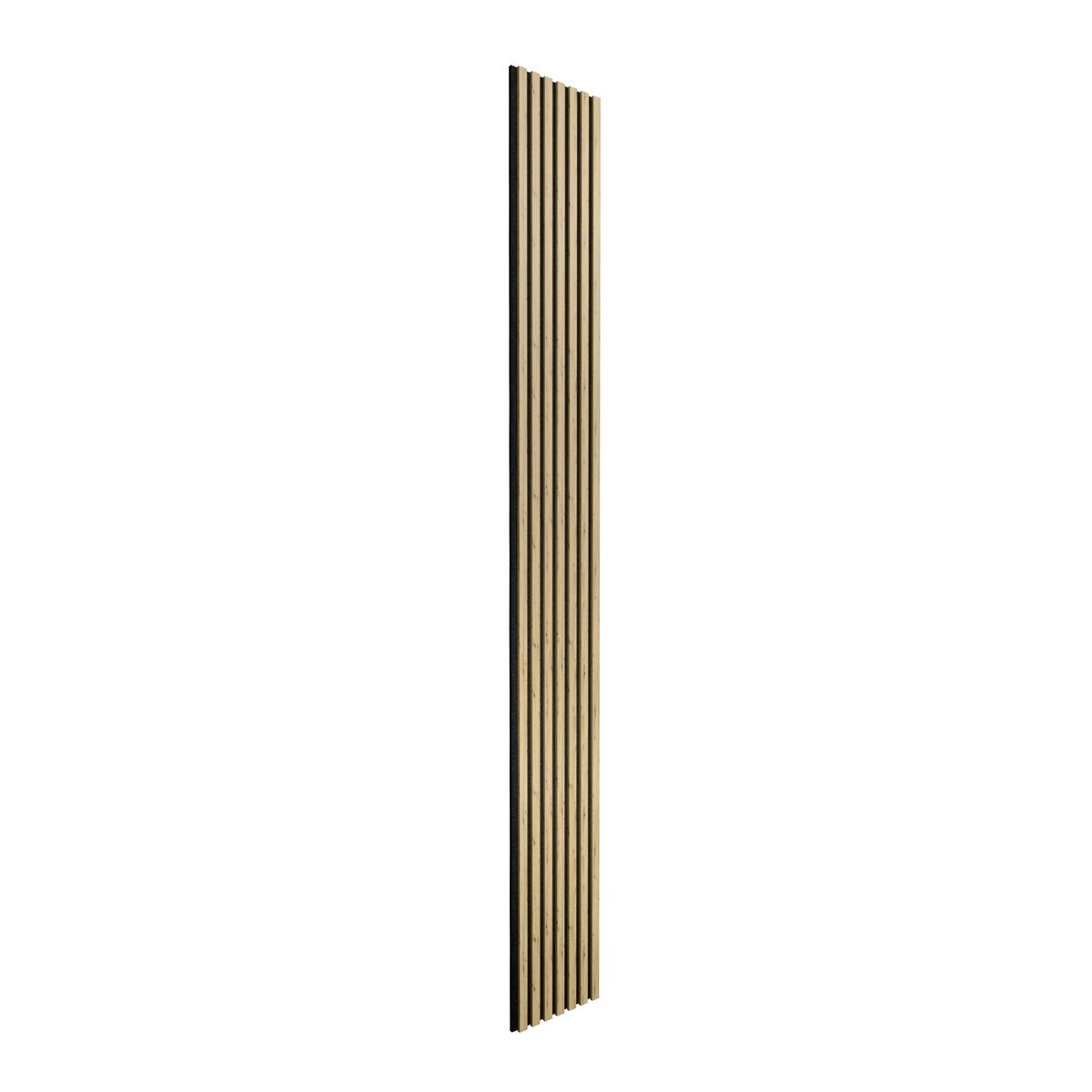 Panele ścienne 3D Lamel na czarnym filcu 265x30 cm Artizan 7 lameli