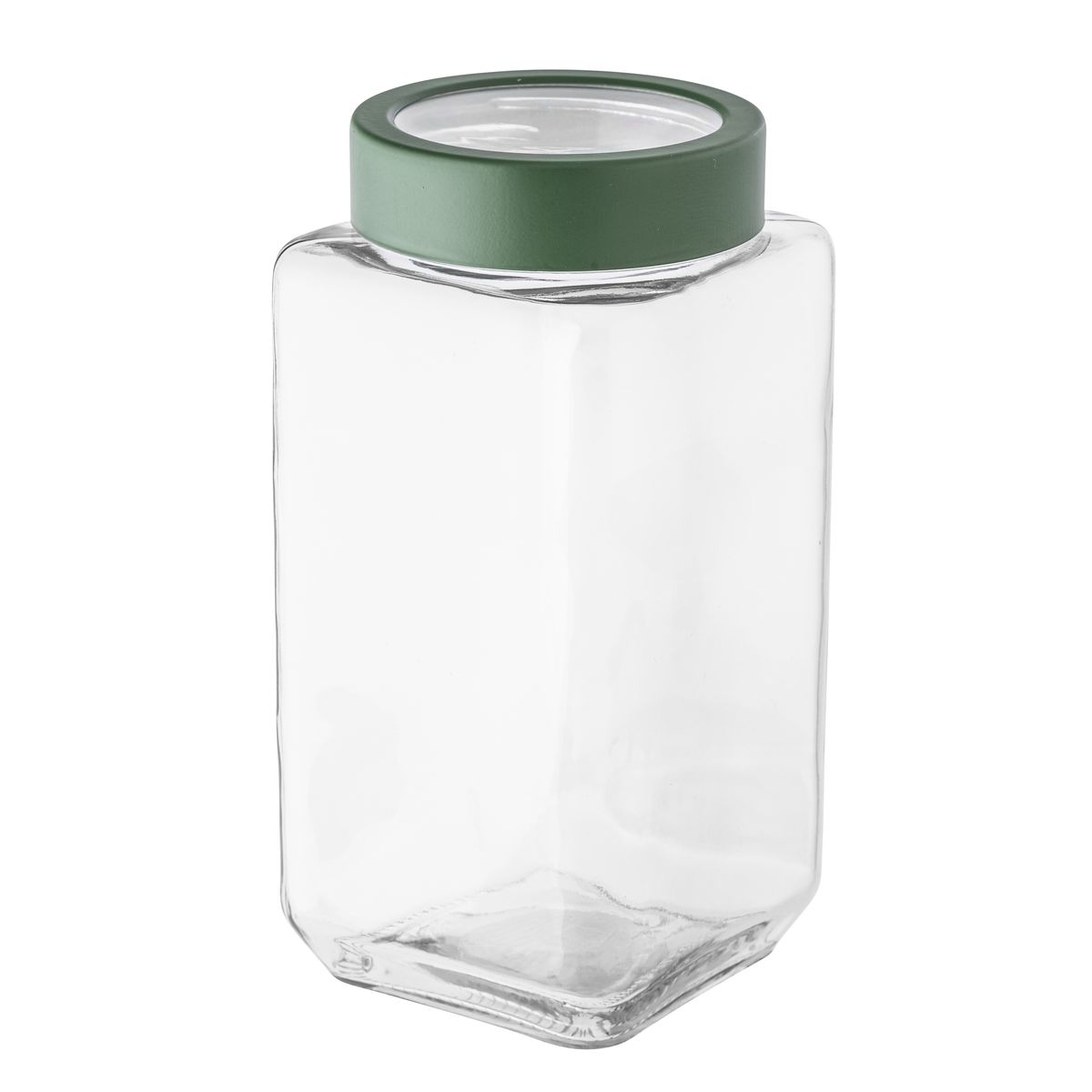 Pojemnik kwadratowy z zieloną pokrywką 1 l