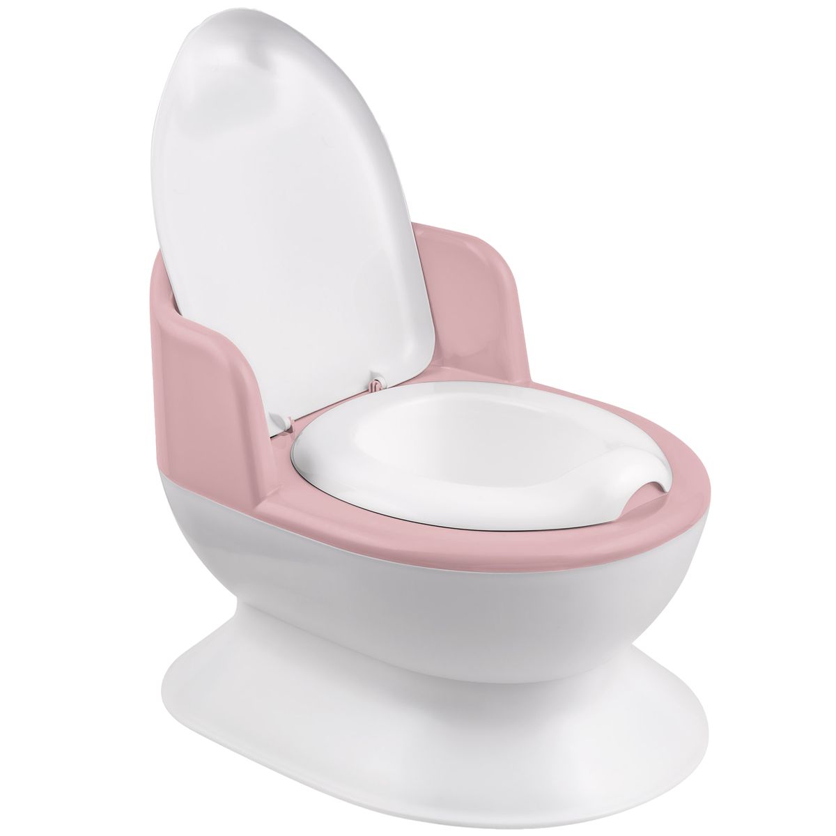 Nocnik dla dzieci z wyjmowanym pojemnikiem biało-różowy