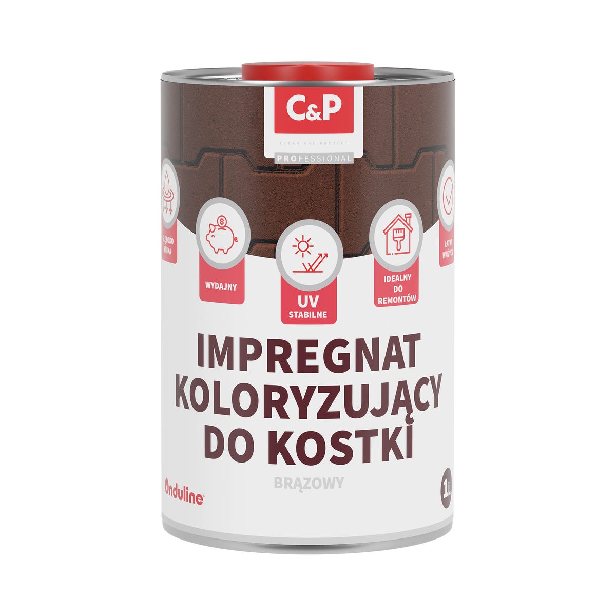 Impregnat do kostki brukowej koloryzujący brązowy C&P 1 litr