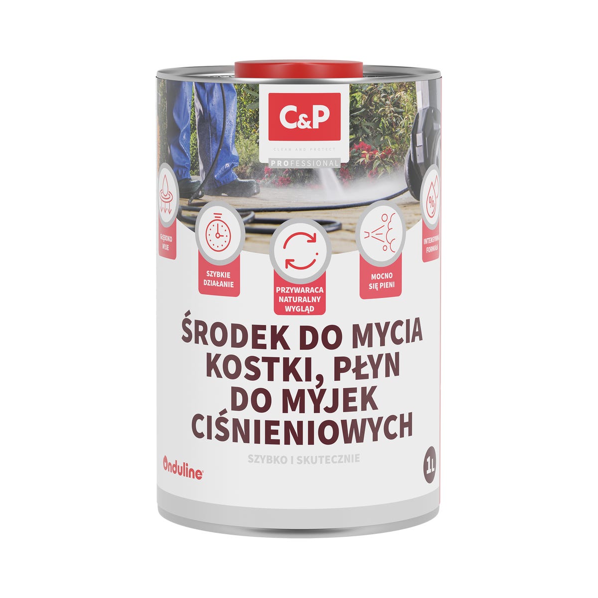Środek do myjek ciśnieniowych do mycia kostki brukowej i betonu C&P 1 litr