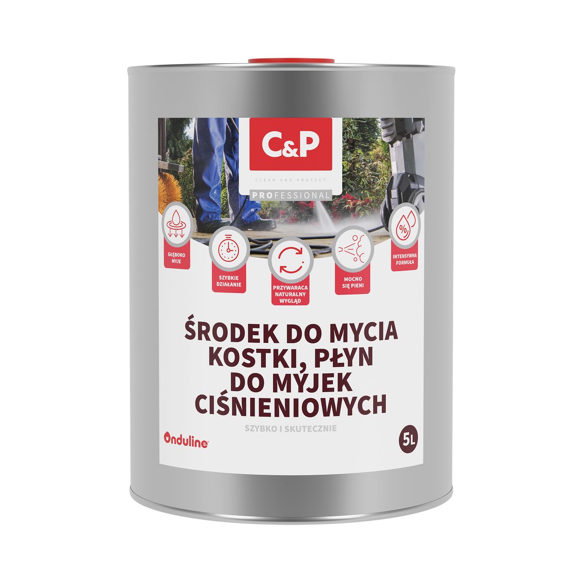 Środek do myjek ciśnieniowych do mycia kostki brukowej i betonu C&P 5 litrów