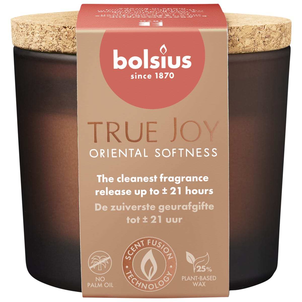 Świeca zapachowa Bolsius True Joy Oriental Softness 21 godzin
